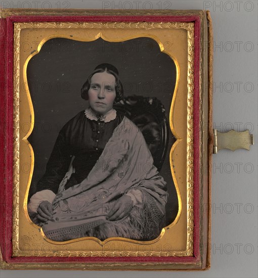 Untitled (Portrait of a Seated Woman), 1858. Creator: Otis H. Cooley.