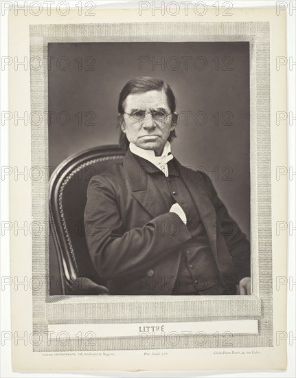 Émile Littré (French lexicographer and philosopher, 1801-1881), c. 1876. Creator: Pierre Petit.