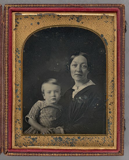 Untitled (Sarah Perkins Grosvenor Coit and George Coit), 1849. Creator: S. L. Holman.