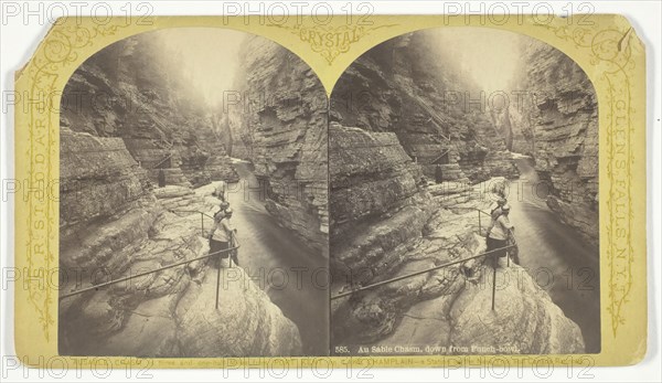 Au Sable Chasm, down from Punch-bowl, 1870/76. Creator: Seneca Ray Stoddard.