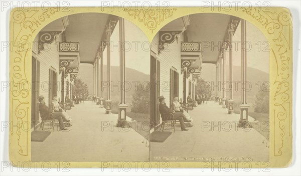 Piazza from South end Rogers Rock Hotel, Lake George, 1870/76.  Creator: Seneca Ray Stoddard.