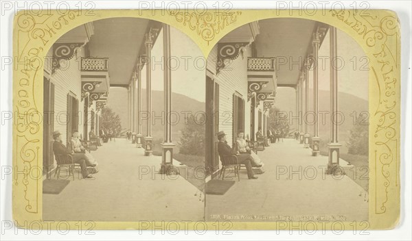 Piazza from South end Rogers Rock Hotel, Lake George, 1870/76. Creator: Seneca Ray Stoddard.