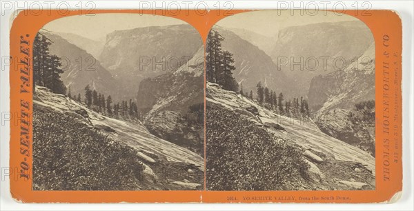 Yo-semite Valley, from the South Dome, c. 1868. Creator: Lawrence & Houseworth.