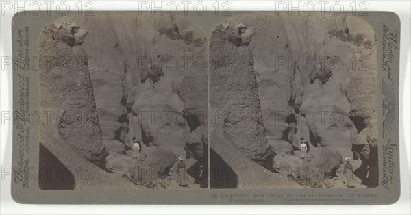 Labyrinthine ways through the Lava ash formations, Red Mountain Crater, Arizona, 1903. Creator: Underwood & Underwood.