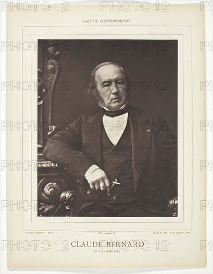 Claude Bernard, [French physiologist], c. 1876.  Creator: Valéry.