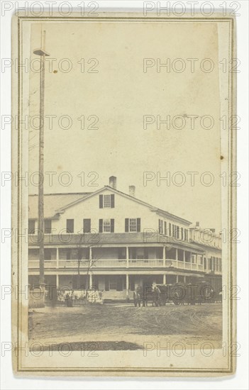 Cushing's Photographic Rooms, Woodstock, Vermont, USA, 19th century.  Creator: W. A. King.