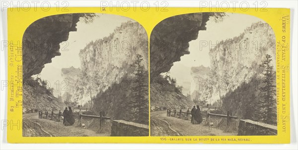 Galerie Sun La Route De La Via Mala, Suisse, 1850/96. Creator: William England.