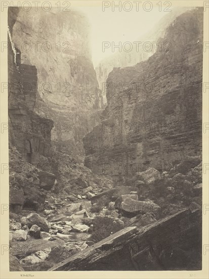 Cañon of Kanab Wash, Colorado River, Looking North, 1872. Creator: William H. Bell.