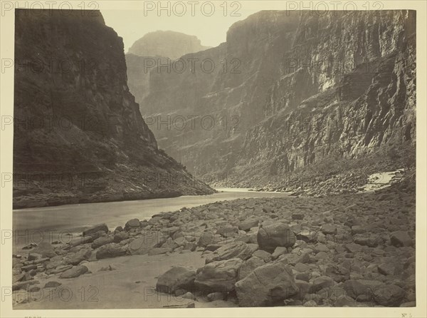 Colorado River, Mouth of Kanab Wash, Looking West, 1872. Creator: William H. Bell.