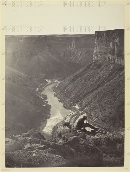 Grand Cañon of the Colorado River, Mouth of Kanab Wash, Looking West, 1872. Creator: William H. Bell.