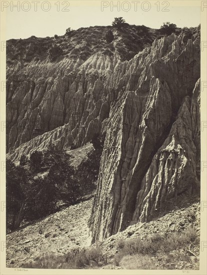 Rain Sculpture, Salt Creek Canon, Utah, 1872. Creator: William H. Bell.