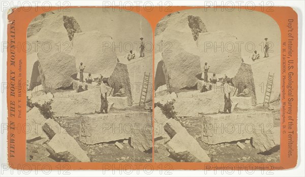 Quarrying Granite for Mormon Temple, 1870/78. Creator: William H. Jackson.