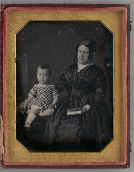 Untitled (Portrait of a Woman and Child), 1848. Creators: William Langenheim, Frederick Langenheim.