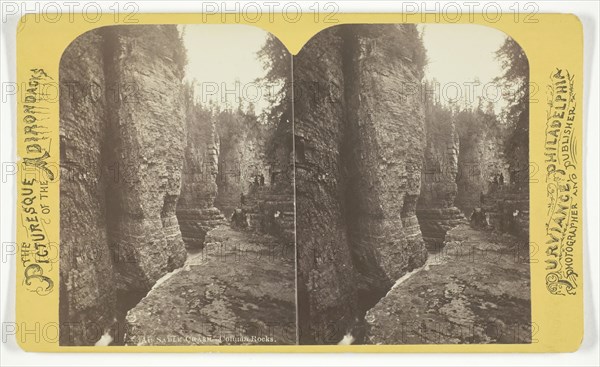 Au Sable Chasm - Column Rocks, 1860/68. Creator: William Purviance.