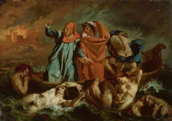 Dante's Bark, 1840/60. Creator: After Eugène Delacroix.