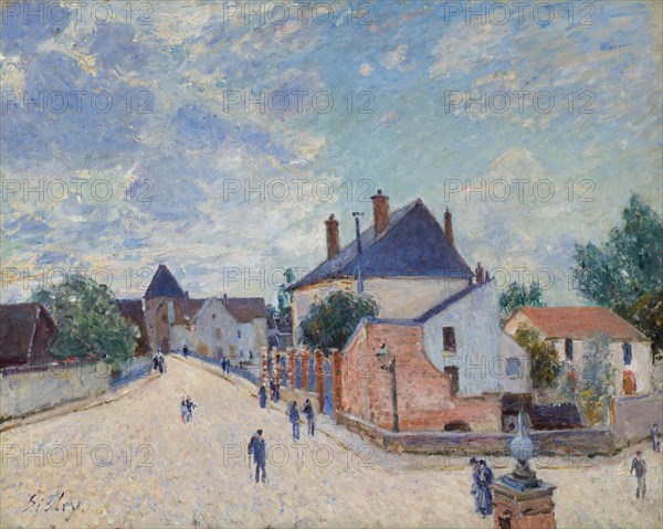 Street in Moret, c. 1890. Creator: Alfred Sisley.