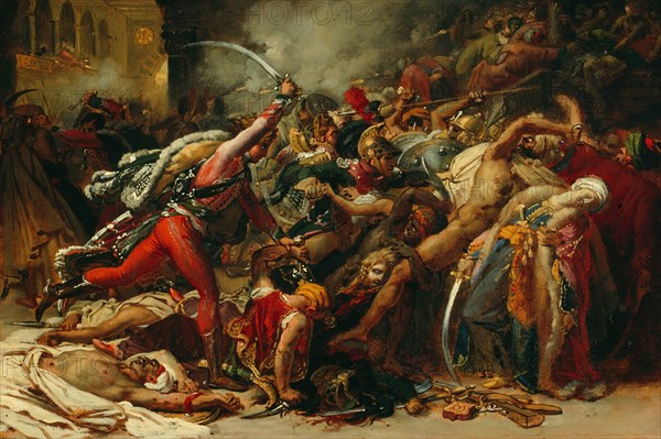 Sketch for The Revolt of Cairo, About 1810. Creator: Anne-Louis Girodet de Roussy-Trioson.