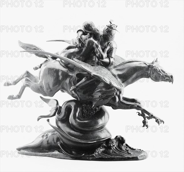 Roger and Angelica Mounted on the Hippogriff, modeled c. 1840 (cast c. 1884). Creator: Antoine-Louis Barye.