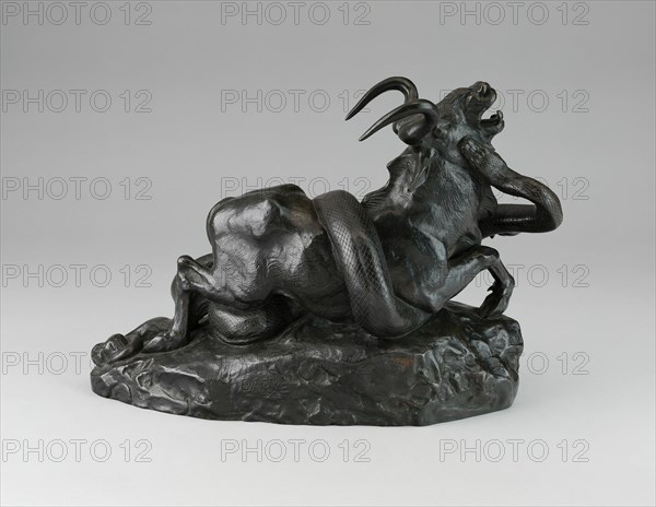 Python and a Gnu, cast c. 1934/35. Creator: Antoine-Louis Barye.