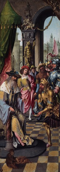 King David Receiving the Cistern Water of Bethlehem, 1515/20. Creator: Master of the Antwerp Adoration.