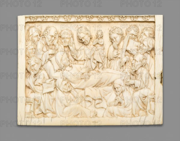 Diptych Fragment: The Death of the Virgin, 1375/1400. Creator: Master of Kremsmunster.
