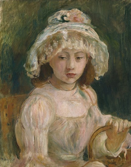 Young Girl with Hat, 1892. Creator: Berthe Morisot.