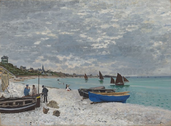 The Beach at Sainte-Adresse, 1867. Creator: Claude Monet.