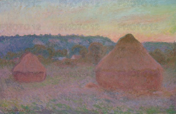 Stacks of Wheat (End of Day, Autumn), 1890/91. Creator: Claude Monet.