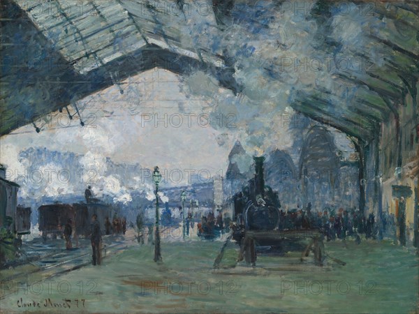 Arrival of the Normandy Train, Gare Saint-Lazare, 1877. Creator: Claude Monet.