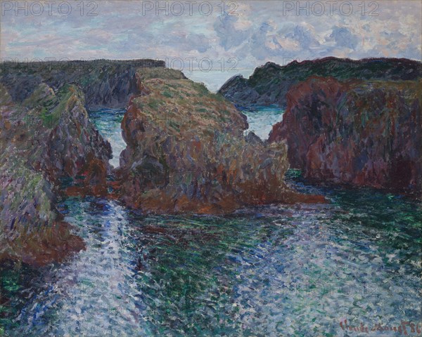 Rocks at Port-Goulphar, Belle-Île, 1886. Creator: Claude Monet.