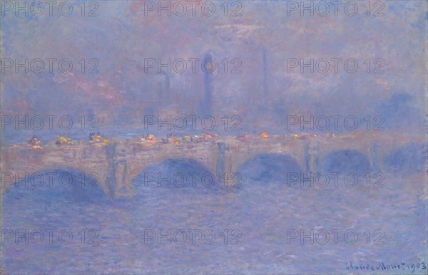 Monet, Pont de Waterloo, effet de soleil