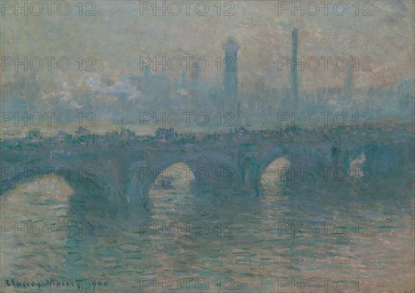 Monet, Pont de Waterloo, temps gris