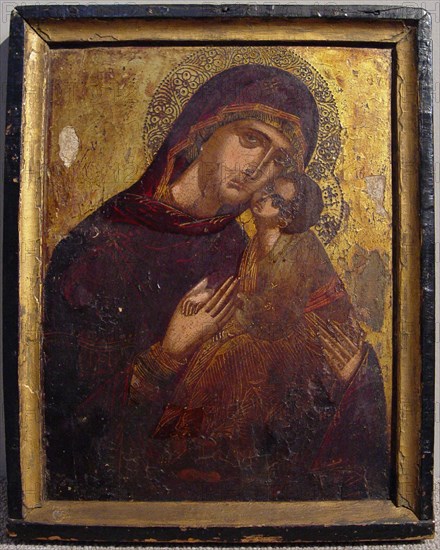 Icon with the Virgin and Child, c. 1500. Creator: Unknown.