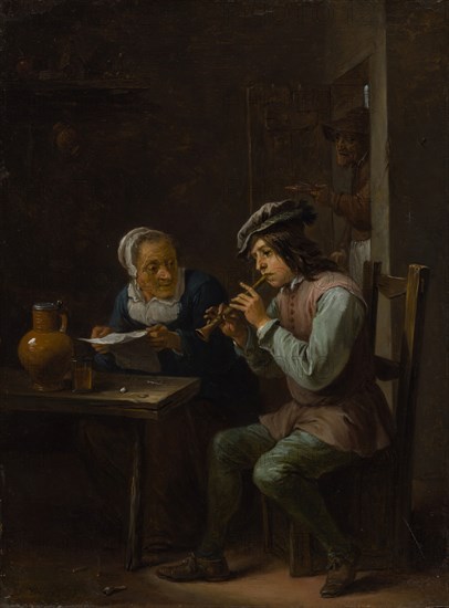 The Flageolet Player, 1635/40. Creator: David Teniers II.