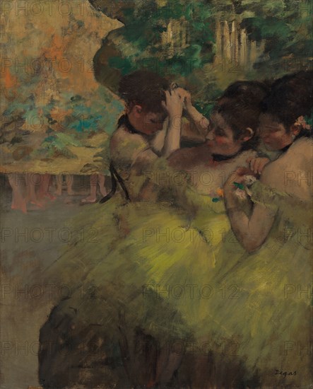 Yellow Dancers (In the Wings), 1874/76. Creator: Edgar Degas.