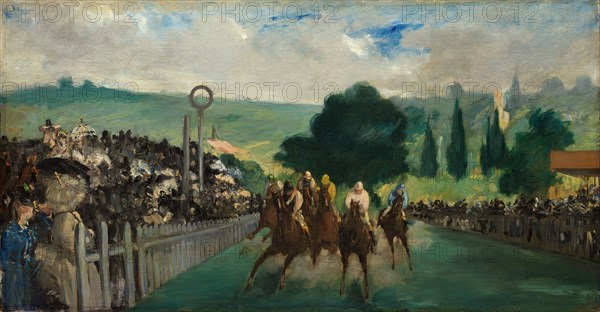 The Races at Longchamp, 1866. Creator: Edouard Manet.