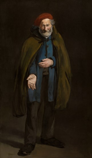 Beggar with a Duffle Coat (Philosopher), 1865/67. Creator: Edouard Manet.