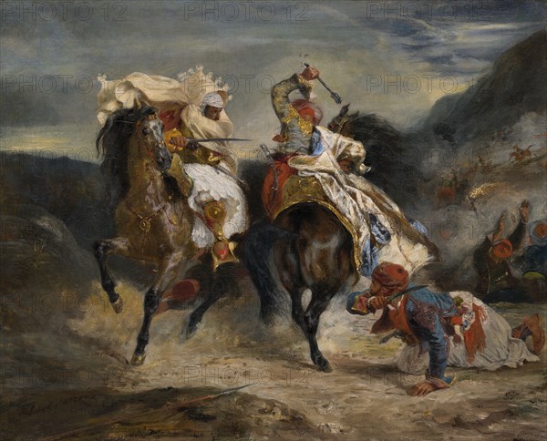 The Combat of the Giaour and Hassan, 1826. Creator: Eugene Delacroix.