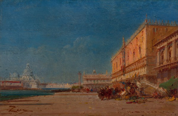 Venice from the Riva looking toward the Piazzale San Marco, About 1890. Creator: Felix Francois Georges Philibert Ziem.