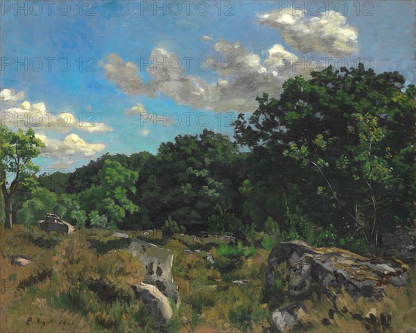 Landscape at Chailly, 1865. Creator: Frédéric Bazille.