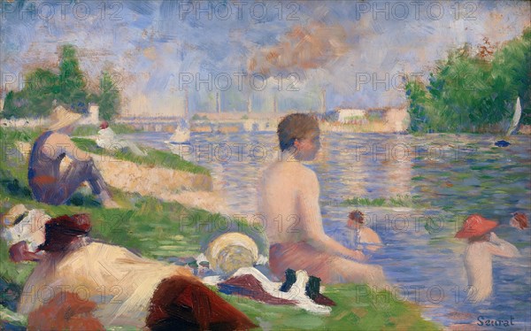 Final Study for "Bathers at Asnières", 1883. Creator: Georges-Pierre Seurat.