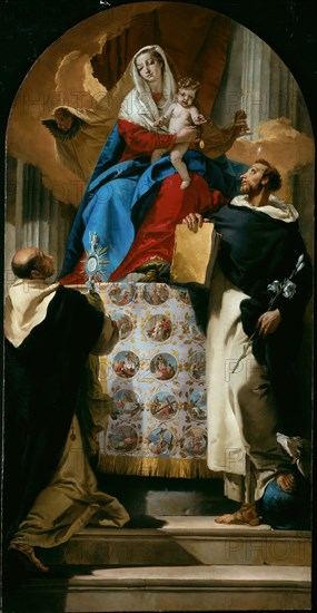 Virgin and Child with Saints Dominic and Hyacinth, 1730/35. Creator: Giovanni Battista Tiepolo.