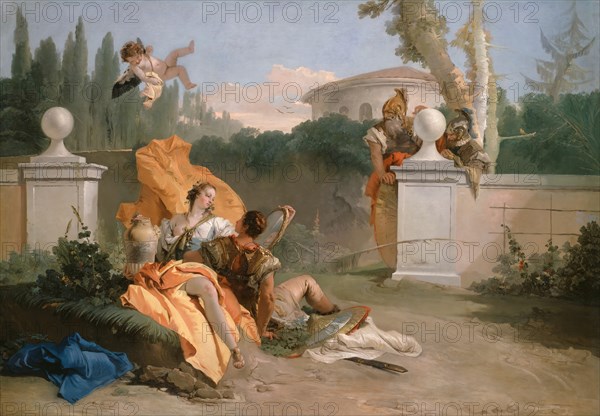 Rinaldo and Armida in Her Garden, 1742/45. Creator: Giovanni Battista Tiepolo.