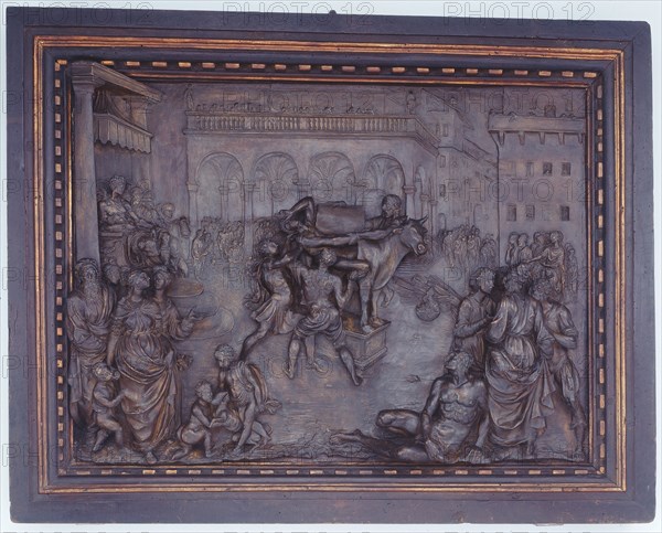 Phalaris and the Bull of Perillus, 1590/1600. Creator: Giovanni Battista Caccini.