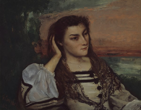 Rêverie (Portrait of Gabrielle Borreau), 1862. Creator: Gustave Courbet.