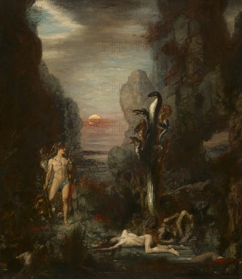 Hercules and the Lernaean Hydra, 1875/76. Creator: Gustave Moreau.