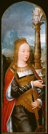 Saint Catherine, c. 1520. Creator: Jean Bellegambe.