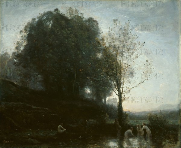 Bathing Nymphs and Child, 1855/60. Creator: Jean-Baptiste-Camille Corot.