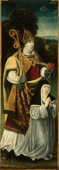 Saint Augustine and an Augustinian Canoness, 1525/50. Creator: Unknown.