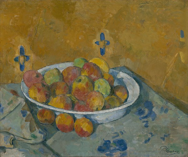 The Plate of Apples, c. 1877. Creator: Paul Cezanne.